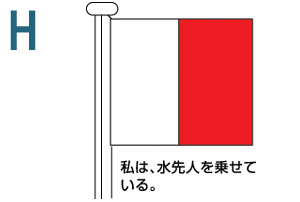H 私は、水先人を乗せている。